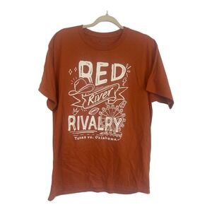 Champion Mens Red River Rivalry Texas vs Oklahoma T-Shirt Burnt Orange Large